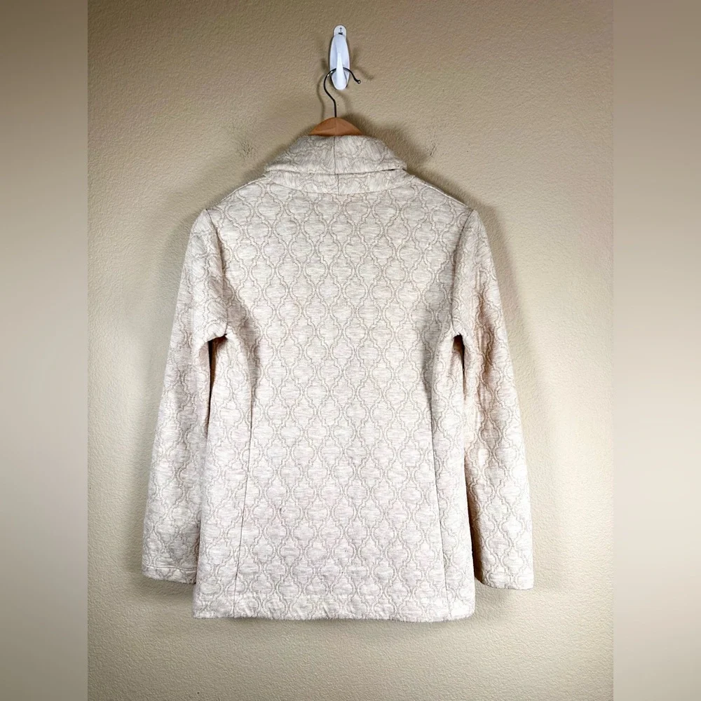 Lilly Pulitzer Brea Wrap Heathered Wheat Lurex Knit Mizner Jacquard Gold Jacket